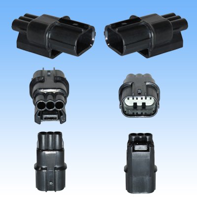 Photo2: [Sumitomo Wiring Systems] 040-type HX waterproof 3-pole male-coupler type-1