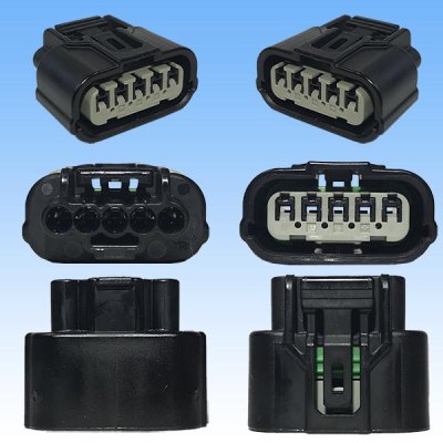 Photo3: [Sumitomo Wiring Systems] 040-type HX waterproof 5-pole female-coupler with retainer