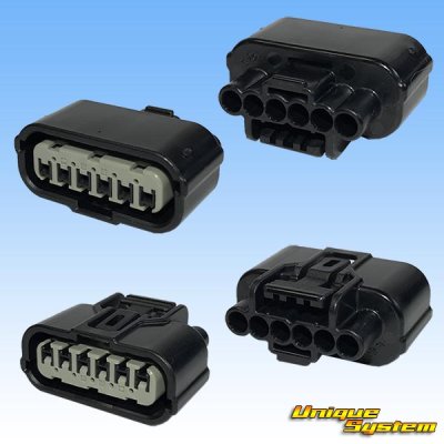 Photo2: [Sumitomo Wiring Systems] 040-type HX waterproof 6-pole female-coupler & terminal set with retainer