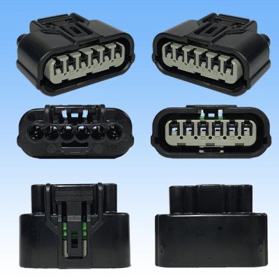 Photo3: [Sumitomo Wiring Systems] 040-type HX waterproof 6-pole female-coupler & terminal set with retainer