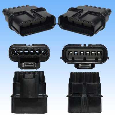 Photo3: [Sumitomo Wiring Systems] 040-type HX waterproof 6-pole male-coupler & terminal set