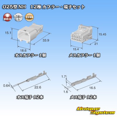 Photo5: [Sumitomo Wiring Systems] 025-type NH non-waterproof 12-pole coupler & terminal set