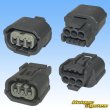 Photo2: [Sumitomo Wiring Systems] 040-type HX waterproof 3-pole female-coupler & terminal set with retainer type-2 rib-difference (2)