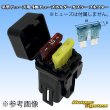 Photo2: [PEC JAPAN] flat-type/blade-type fuse non-waterproof 4-pole fuse-holder coupler connector & terminal set (2)