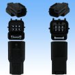 Photo3: [Yazaki Corporation] 025-type HS waterproof 6-pole male-coupler & terminal set (black) (3)