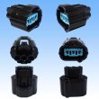 Photo5: [Sumitomo Wiring Systems] 090-type HX waterproof 3-pole coupler & terminal set type-1 (black) with retainer (male-side / not made by Sumitomo) (5)