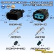 Photo1: [Sumitomo Wiring Systems] 090-type HX waterproof 3-pole coupler & terminal set type-1 (black) with retainer (male-side / not made by Sumitomo) (1)