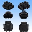 Photo3: [Sumitomo Wiring Systems] 090-type RS waterproof 3-pole coupler & terminal set (black) with retainer (3)