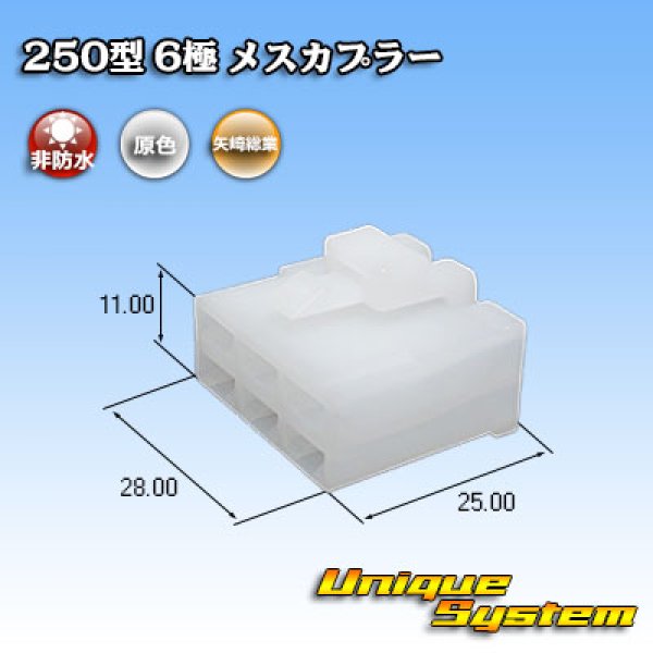 Photo1: [Yazaki Corporation] 250-type CN (A) non-waterproof 6-pole female-coupler (1)