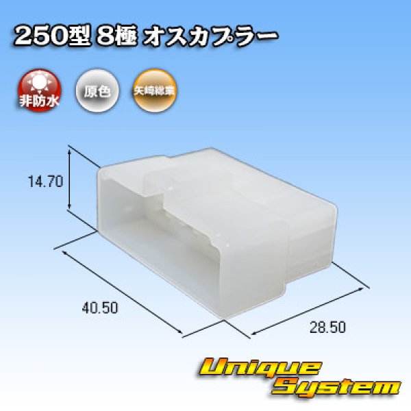 Photo1: [Yazaki Corporation] 250-type CN (A) non-waterproof 8-pole male-coupler (1)