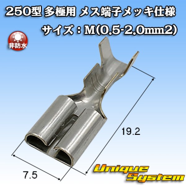 Photo1: [Yazaki Corporation] 250-type series non-waterproof multi-pole female-terminal (plating specifications) size:M (0.5-2.0mm2) (1)